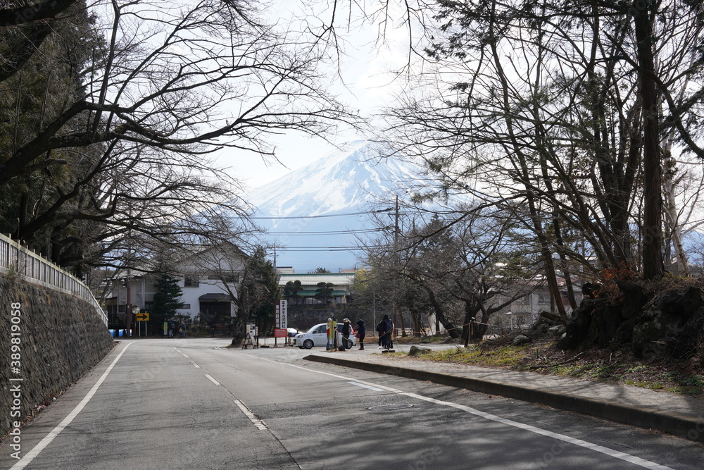 富士山を望む通り道