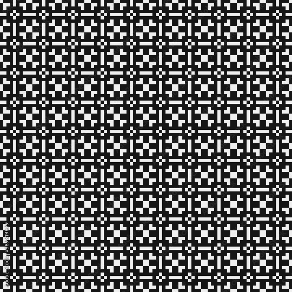 Fototapeta premium Abstract Cross Pattern Dots Logo generative computational art illustration