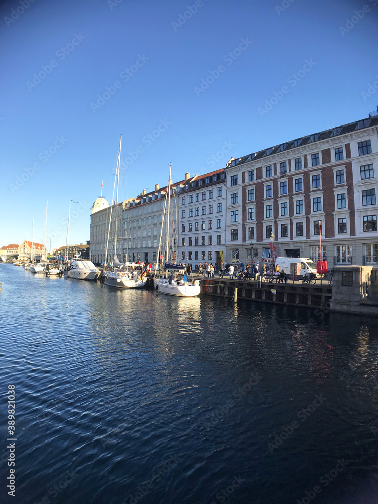 Nyhavn harbor in Copenhagen, Denmark