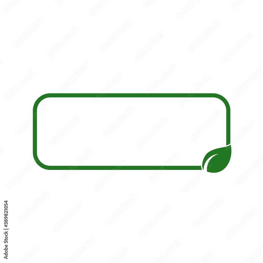 Blank frame with green fresh leaves isolated on white background Blank frame with green fresh leaves isolated on white background