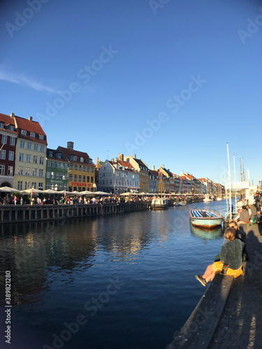 Nyhavn harbor in Copenhagen  Denmark