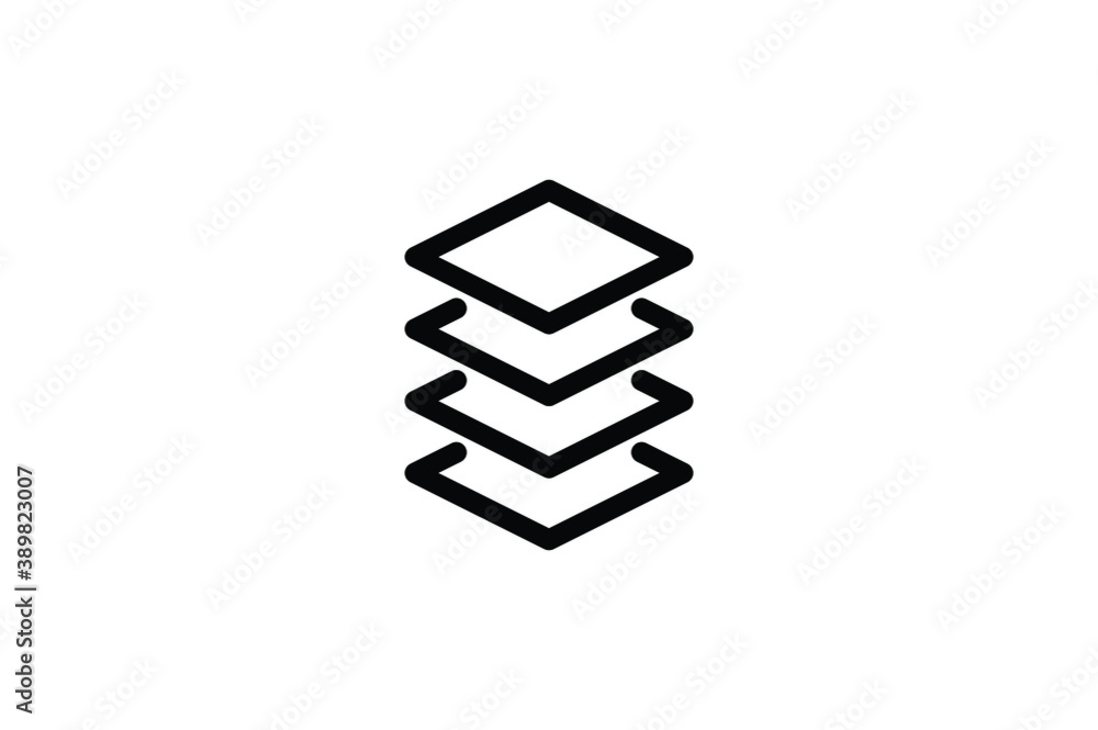 Infographic Outline Icon - Layer Infographic Outline Icon - Layer