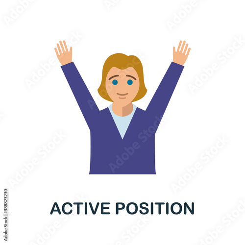 Active Position icon. Simple element from critical thinking collection. Creative Active Position icon for web design, templates, infographics and more