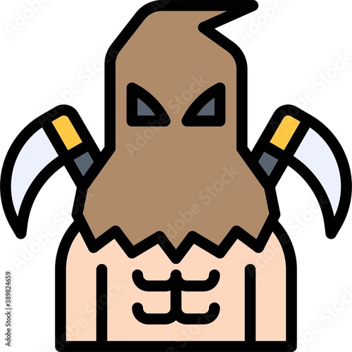 Executioner costume icon, Halloween costume party