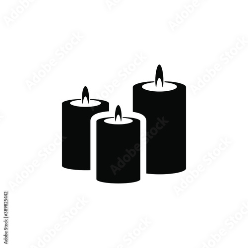 candles icon isolated on white background from magic collection. Vector illustration. EPS10