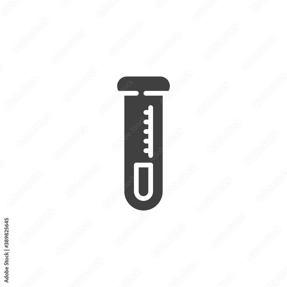 Test tube vector icon. filled flat sign for mobile concept and web design. Laboratory glass glyph icon. Symbol, logo illustration. Vector graphics Test tube vector icon. filled flat sign for mobile concept and web design. Laboratory glass glyph icon. Symbol, logo illustration. Vector graphics