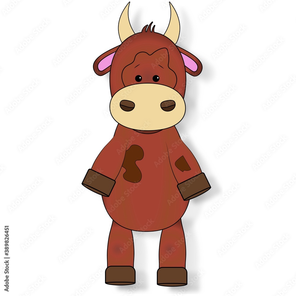 cartoon cow isolated on white cartoon cow isolated on white