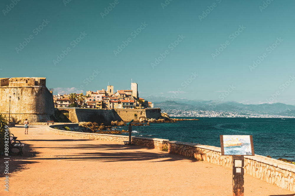 view of the old town of antibes france