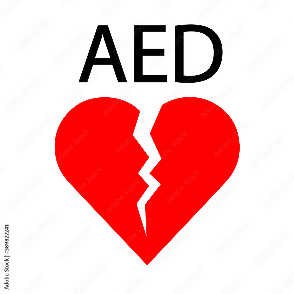 AED,automated external defibrillator / aed sign with heart and electricity symbol flat vector icon
AED,automated external defibrillator / aed sign with heart and electricity symbol flat vector icon