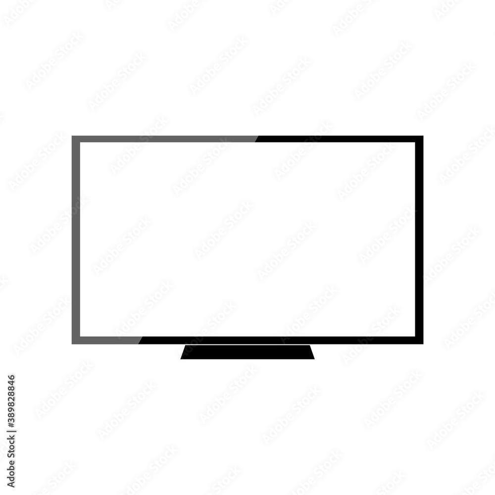 Smart TV icon. LED TV sign isolated on white background Smart TV icon. LED TV sign isolated on white background