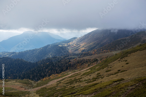 Autumn in the mountains of Sochi.