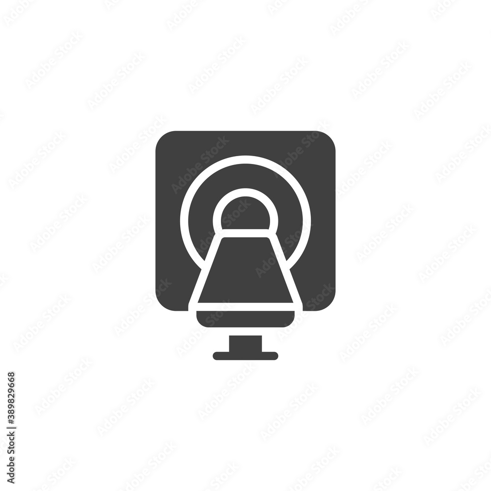 MRI scanner vector icon. filled flat sign for mobile concept and web design. MRI machine glyph icon. Symbol, logo illustration. Vector graphics MRI scanner vector icon. filled flat sign for mobile concept and web design. MRI machine glyph icon. Symbol, logo illustration. Vector graphics