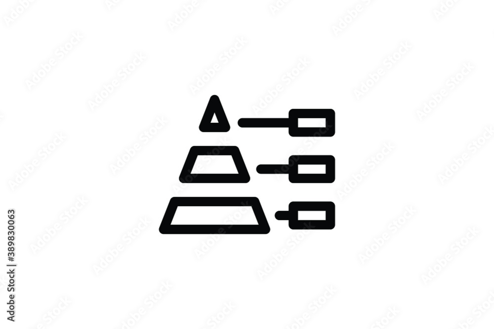 Infographic Outline Icon - Pyramid Item Infographic Outline Icon - Pyramid Item
