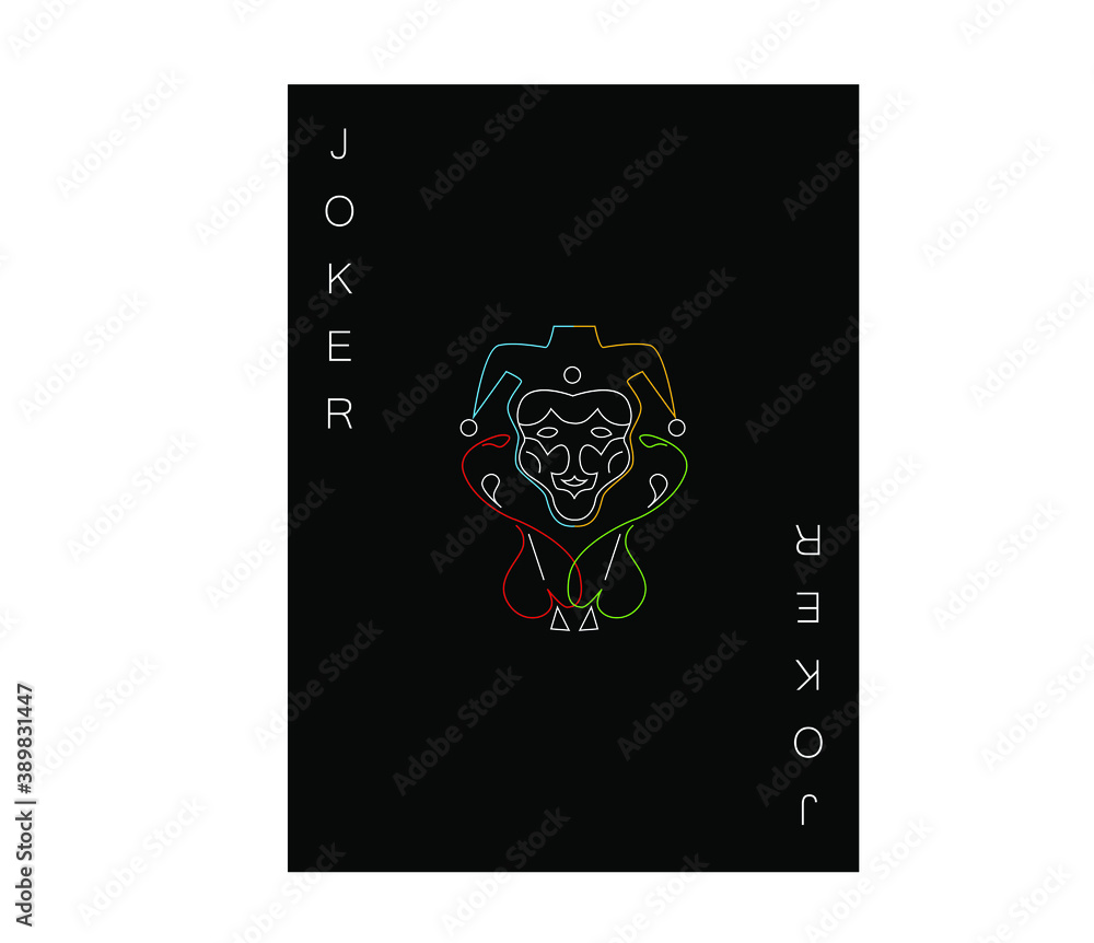 the illustration - playing card for poker - joker.
the illustration - playing card for poker - joker.