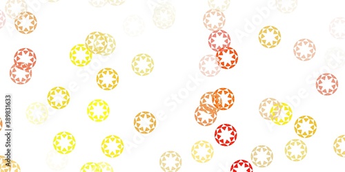 Light pink, yellow vector texture with disks.