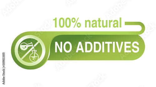 100 natural billet button - marking badge for healthy organic food, vegetarian nutrition - vector isolated emblem