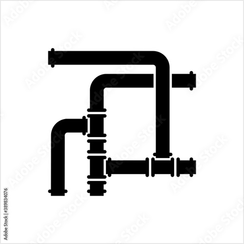 Pipe Icon, Pipe Fitting Icon, Water, Gas, Oil Pipeline, Plumbing Work