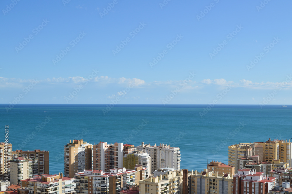 Apartment Buildings with Sea View in Malaga, Spain
