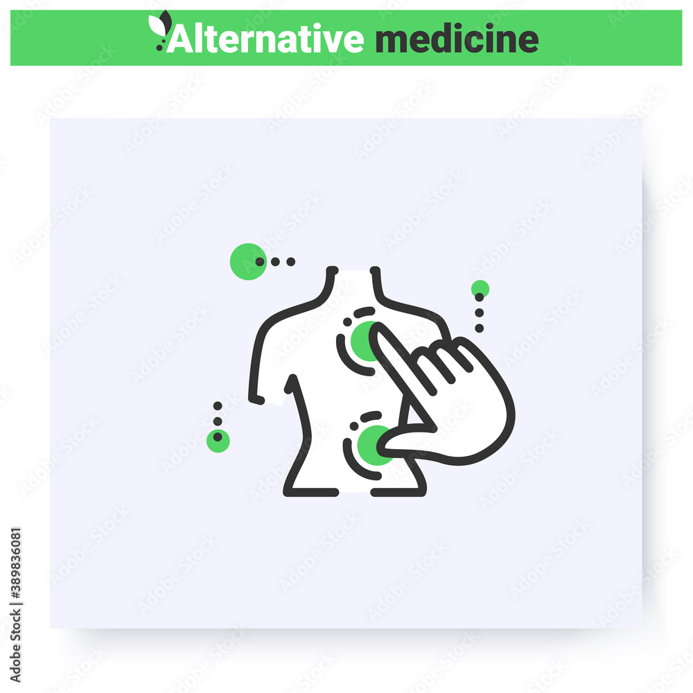 Acupressure massage line icon. Reflexology. Chinese medicine, oriental practise. Health care and wellness. Complementary and alternative medicine types. Isolated vector illustration.Editable stroke Acupressure massage line icon. Reflexology. Chinese medicine, oriental practise. Health care and wellness. Complementary and alternative medicine types. Isolated vector illustration.Editable stroke