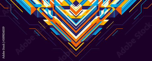 Abstract background design in geometric futuristic style. Vector illustration.