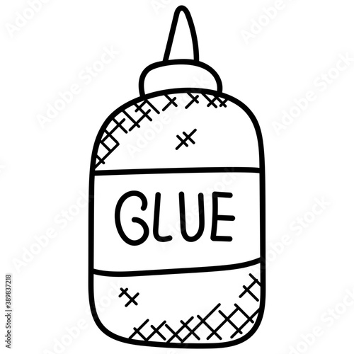 
sticky adhesive substance, glue bottle
