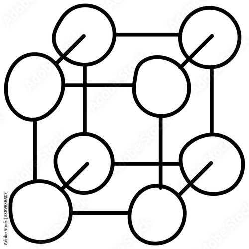 
A structure of solid with cubic arrangement
