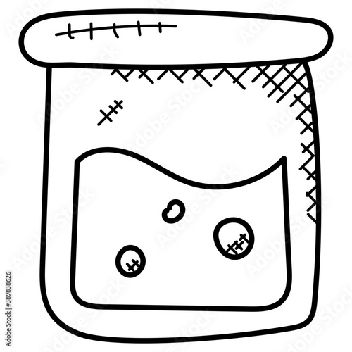 
A chemical container with acidic liquid 
