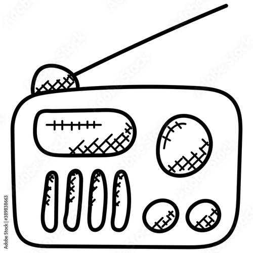 
A radio transmitter with antenna, broadcasting device 
