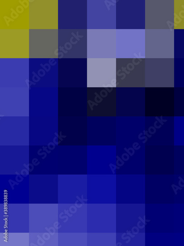 Blue yellow gray squares abstract square background