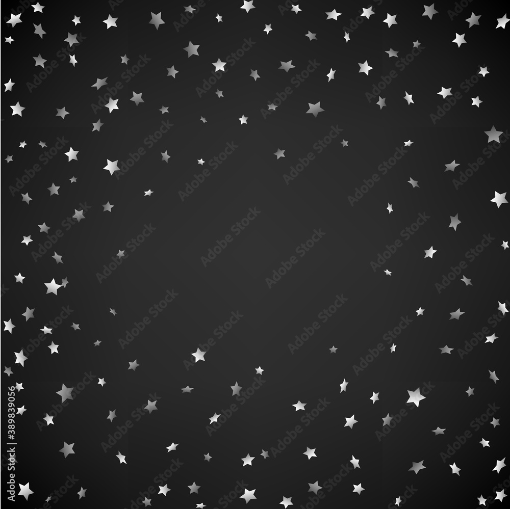 Christmas card with stars. Frame of gold confetti Christmas card with stars. Frame of gold confetti