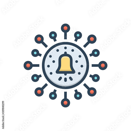 Color illustration  icon for attention