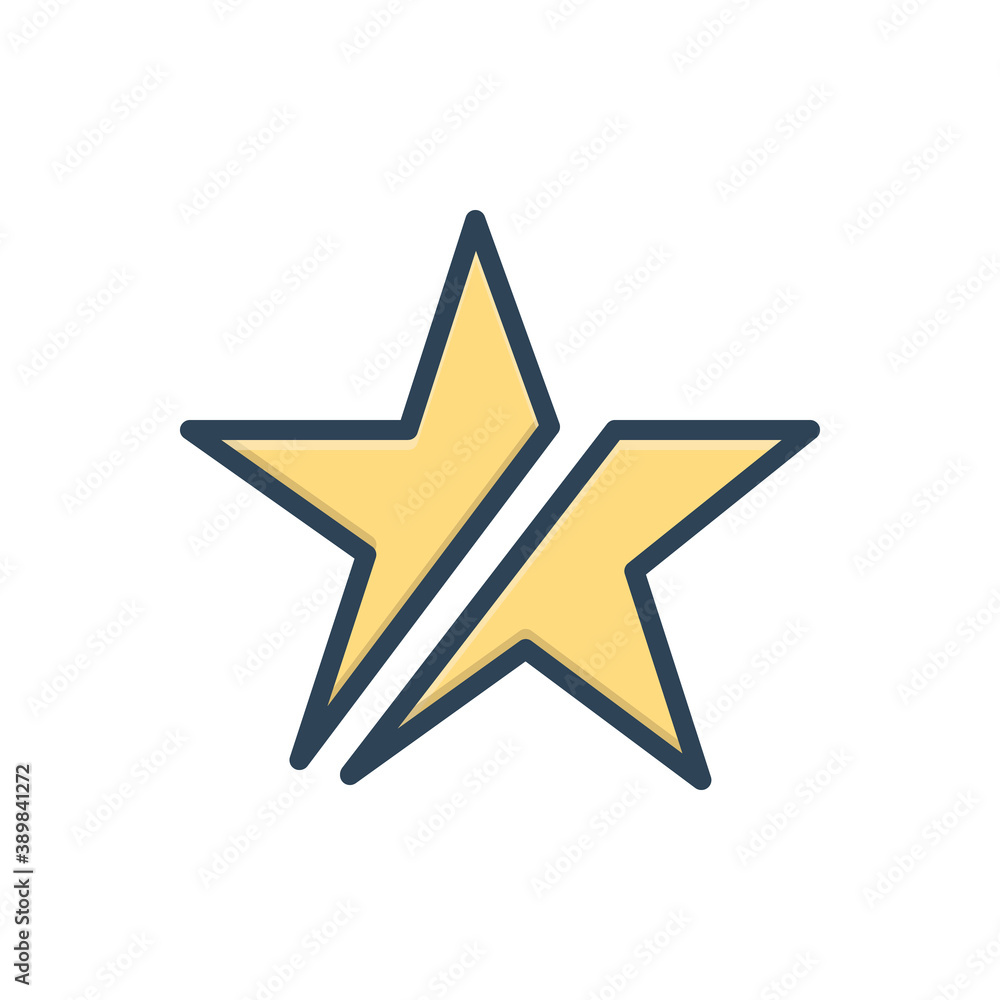 Fototapeta premium Color illustration icon for consist