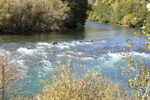  the river flowing through the rocks