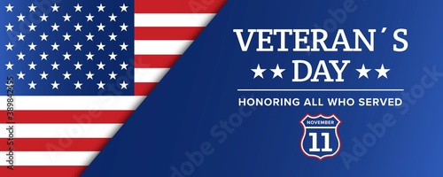 American National Holiday. US Flag background with American stars, stripes and national colors. Memorial Day or Veterans Day concept.