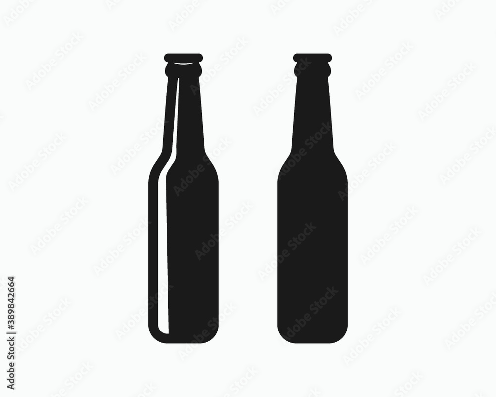 Beer Bottle Sign Symbol Vector Illustration Beer Bottle Sign Symbol Vector Illustration