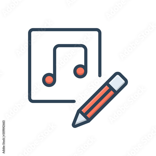 Color illustration icon for thus