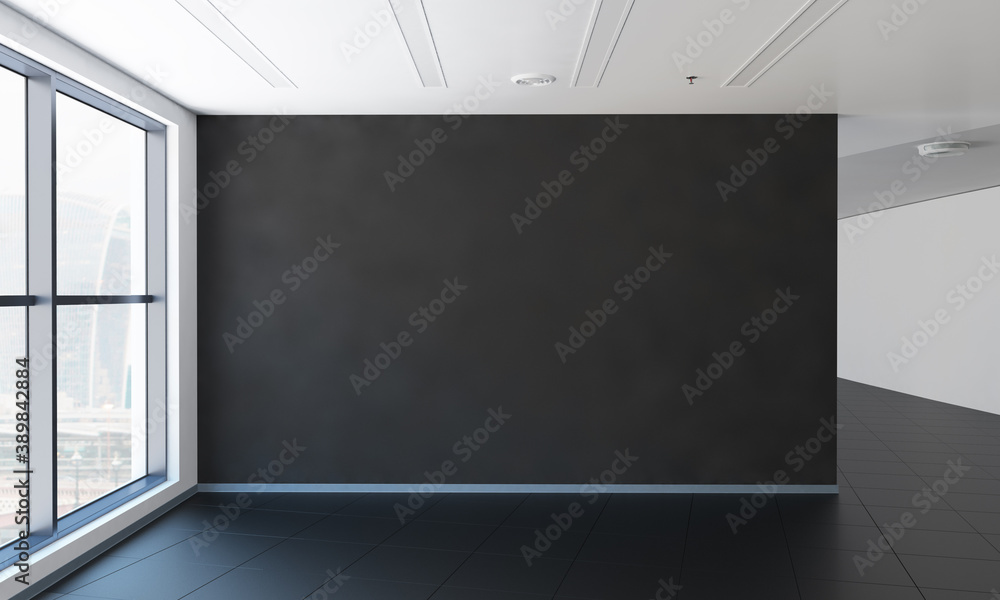 Black wall mural Stock Illustration | Adobe Stock