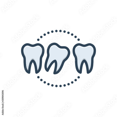 Color illustration icon for loose lax
