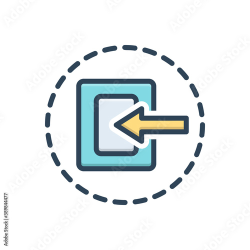 Color illustration icon for internal