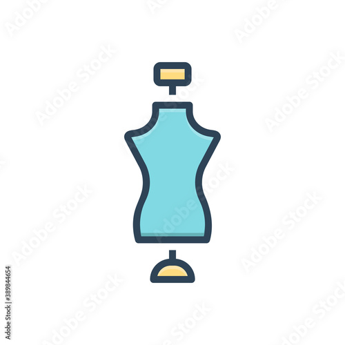 Color illustration icon for model