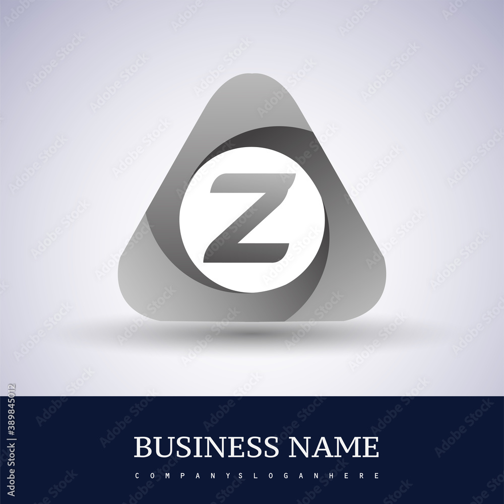 logo letter Z rounded in the triangle shape, Vector design template elements for your Business or company identity. logo letter Z rounded in the triangle shape, Vector design template elements for your Business or company identity.