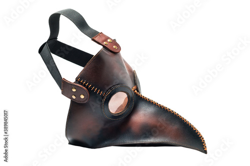 Photography Plague doctor masquerade mask isolated on white background