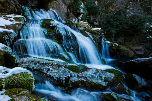 Fototapeta Naklejka Na Ścianę i Meble -  Winter in Llobregat river waterfall, Barcelona, Pyrenees, Spain