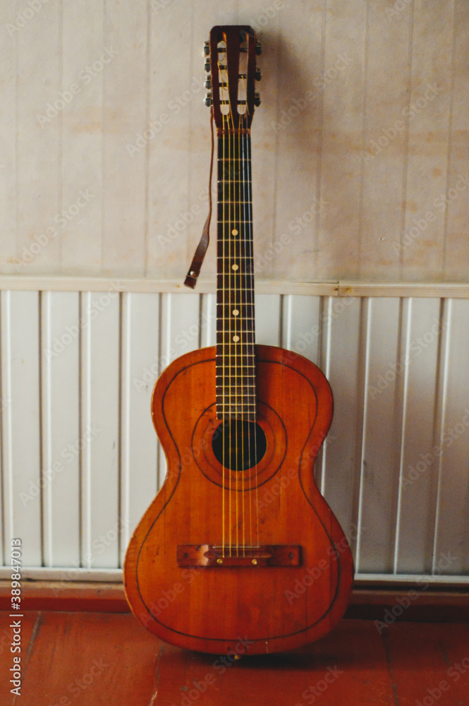 Fototapeta premium Old Guitar, Acoustic guitar