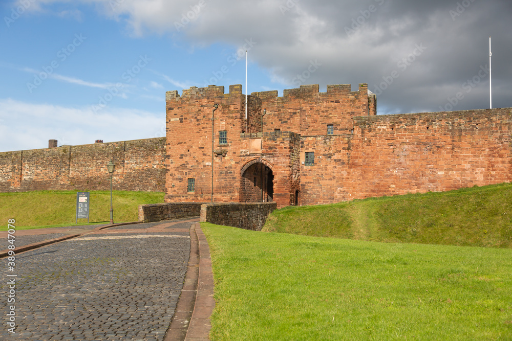 Carlisle , Cumbria / England - 11 03 2020: Carlisle Castle history building