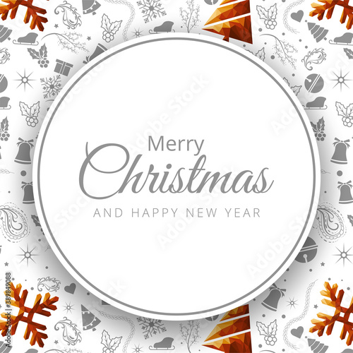 Merry Christmas and New Year luxury holiday greeting card © vectorizer88