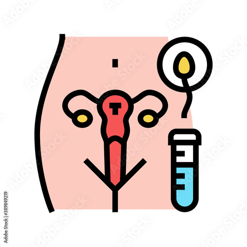 artificial insemination color icon vector. artificial insemination sign. isolated symbol illustration
