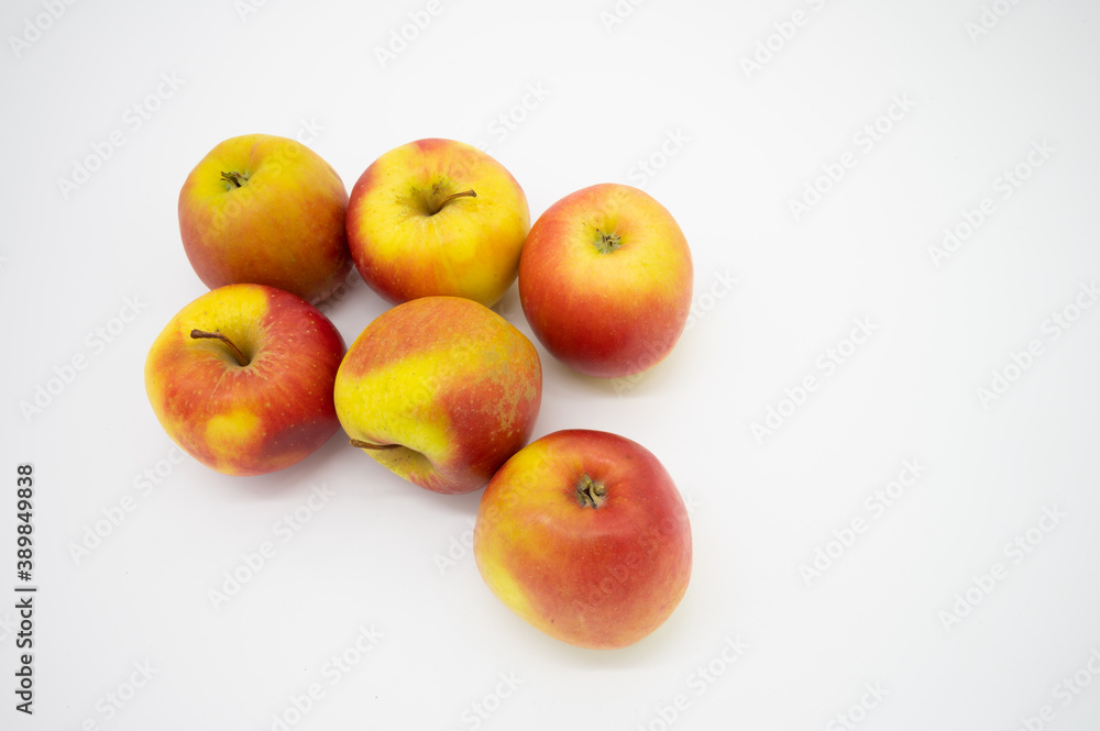 bio apples on a white background bio apples on a white background