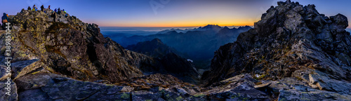 A beautiful sunrise over the High Tatras mountain ridge at Rysy on slovakian polish borders.  © Ondrej Bucek