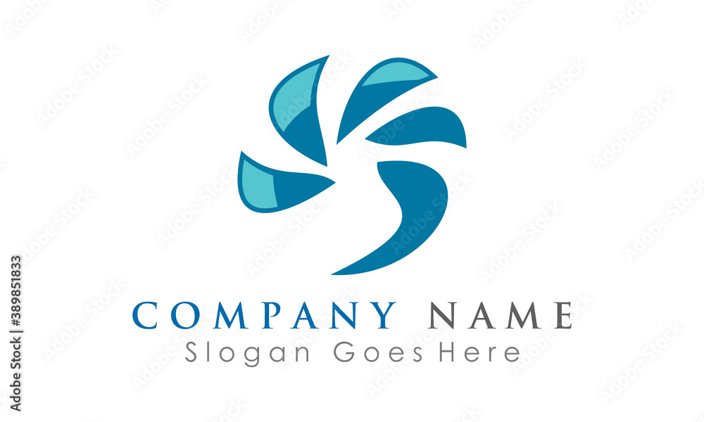 Obraz premium windmill vector insurance logo